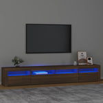 Tv-Meubel Met Led-Verlichting 180X35X40 Cm Wit