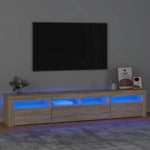 Tv-Meubel Met Led-Verlichting 180X35X40 Cm Wit