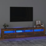Tv-Meubel Met Led-Verlichting 180X35X40 Cm Wit