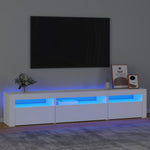 Tv-Meubel Met Led-Verlichting 180X35X40 Cm Wit