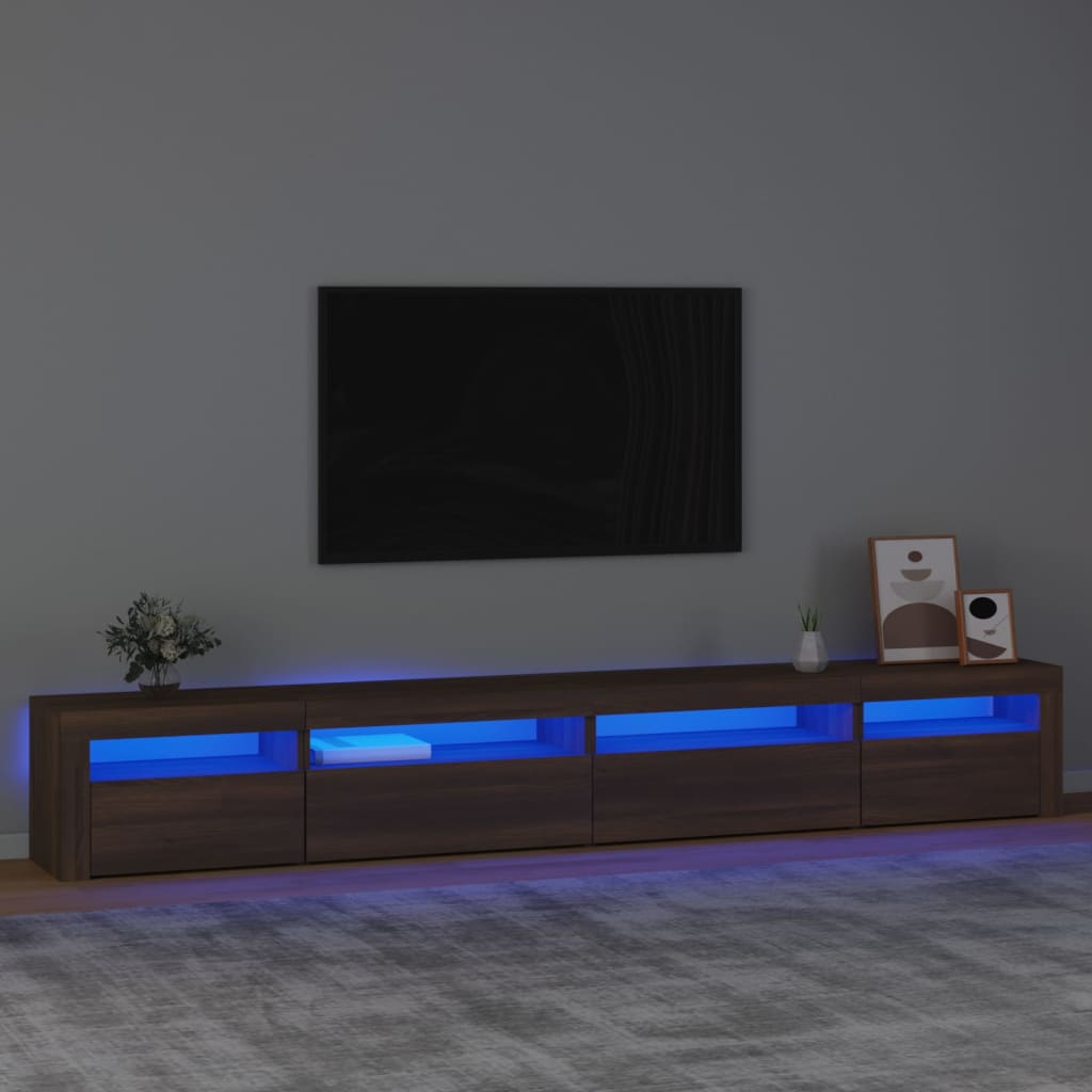 Tv-Meubel Met Led-Verlichting Eiken
