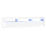 Tv-Meubel Met Led-Verlichting 180X35X40 Cm Wit