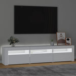 Tv-Meubel Met Led-Verlichting 180X35X40 Cm Wit