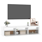 Tv-Meubel Met Led-Verlichting 180X35X40 Cm Wit