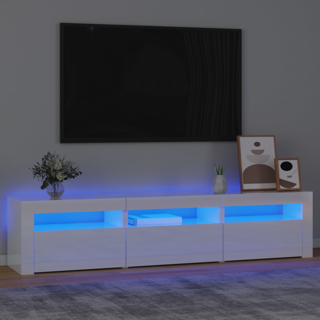 Tv-Meubel Met Led-Verlichting 240X35X40 Cm