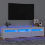 Tv-Meubel Met Led-Verlichting 180X35X40 Cm Wit
