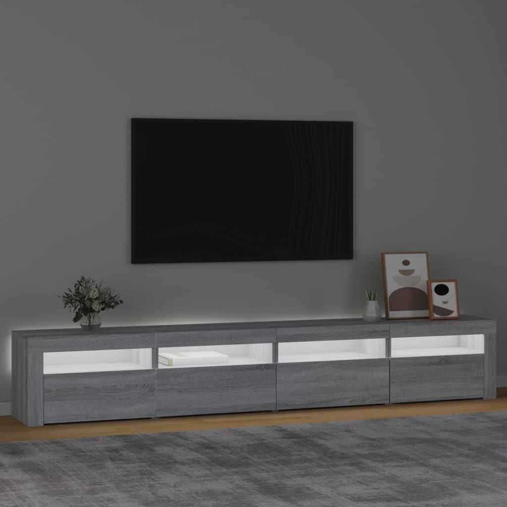 Tv-Meubel Met Led-Verlichting Eiken