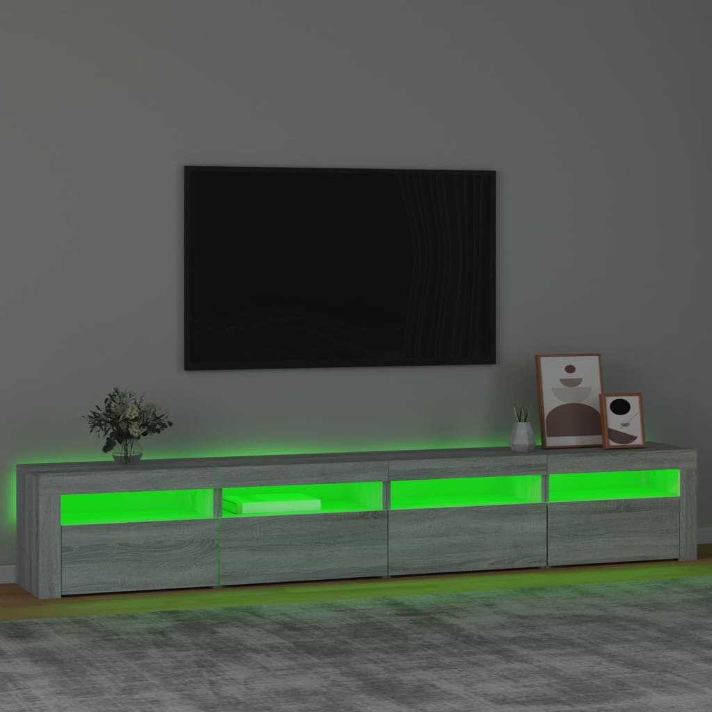 Tv-Meubel Met Led-Verlichting Eiken