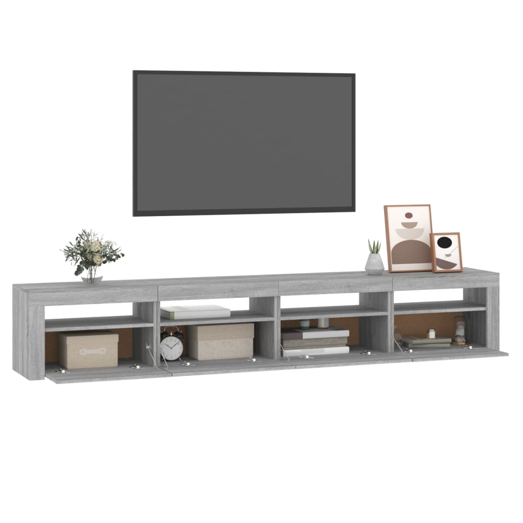 Tv-Meubel Met Led-Verlichting Eiken