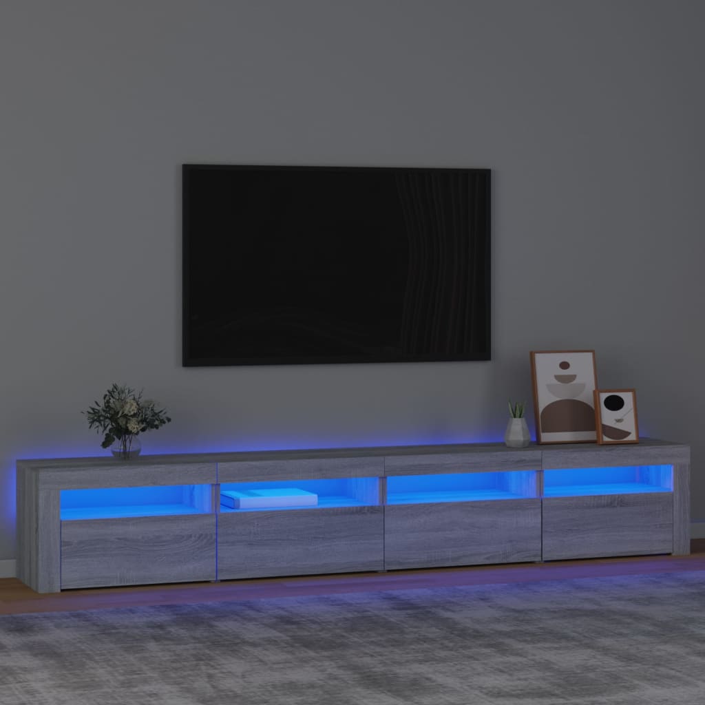 Tv-Meubel Met Led-Verlichting Eiken