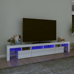 Tv-Meubel Met Led-Verlichting 260X36,5X40 Cm Eiken