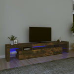 Tv-Meubel Met Led-Verlichting 260X36,5X40 Cm Eiken