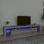 Tv-Meubel Met Led-Verlichting 215X36,5X40 Cm Bruineikenkleurig