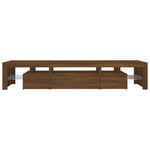 Tv-Meubel Met Led-Verlichting 215X36,5X40 Cm Bruineikenkleurig