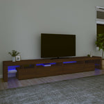 Tv-Meubel Met Led-Verlichting 200X36,5X40 Cm Eiken