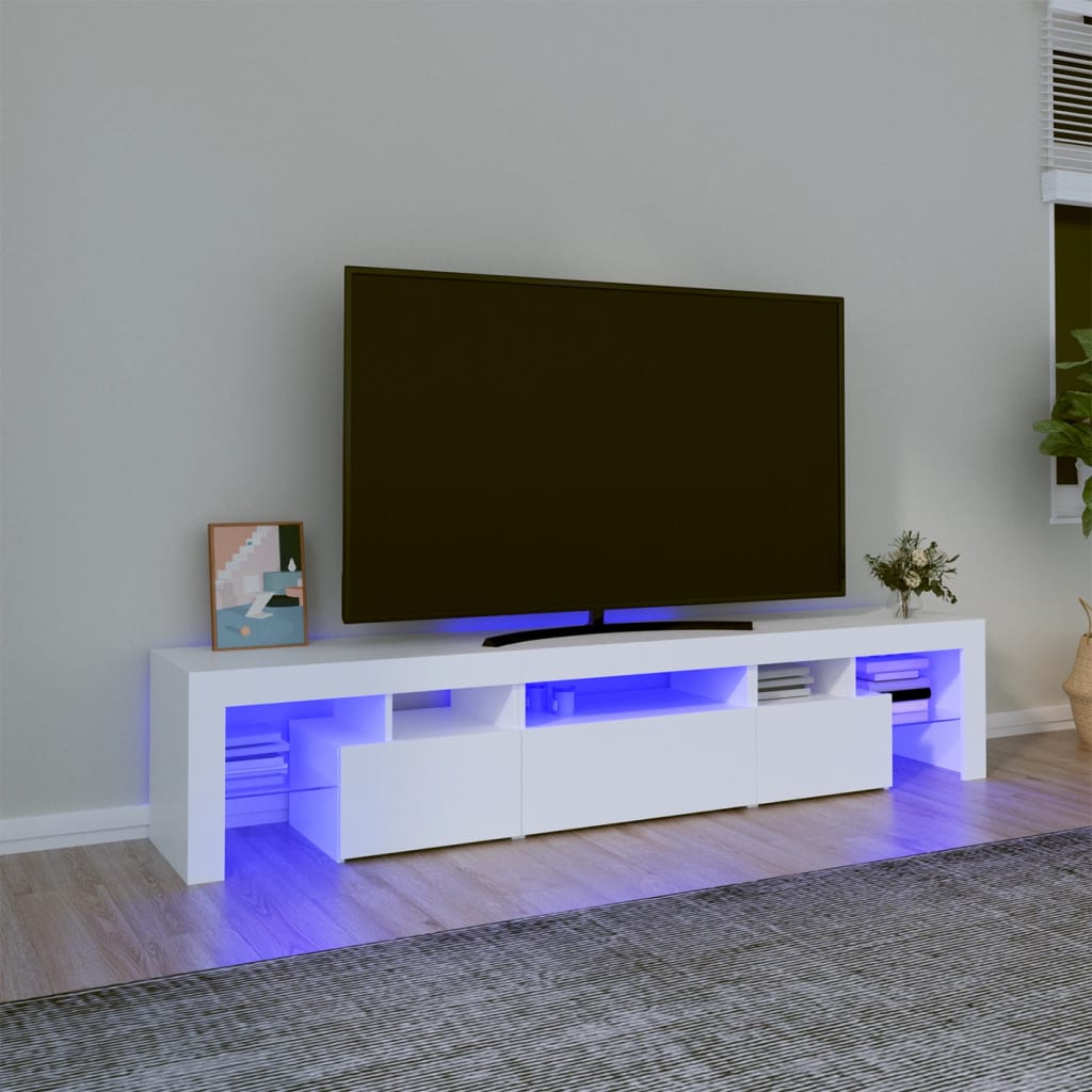 Tv-Meubel Met Led-Verlichting 260X36,5X40 Cm Eiken