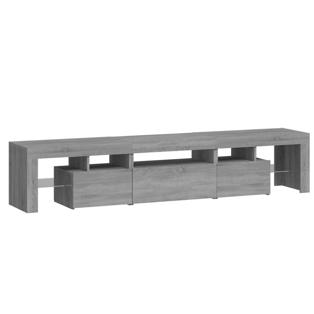Tv-Meubel Met Led-Verlichting 200X36,5X40 Cm Eiken