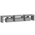 Tv-Meubel Met Led-Verlichting 200X36,5X40 Cm Eiken