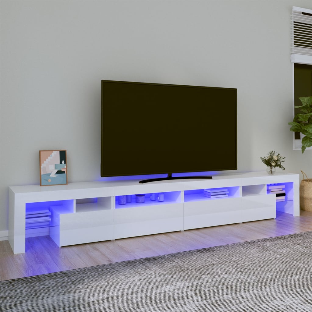 Tv-Meubel Met Led-Verlichting 200X36,5X40 Cm Eiken