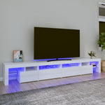 Tv-Meubel Met Led-Verlichting 260X36,5X40 Cm Eiken