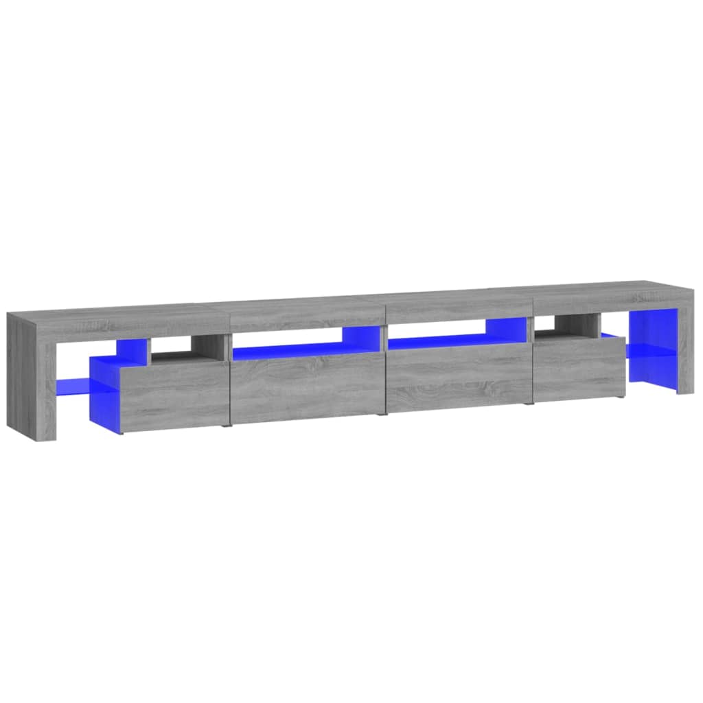 Tv-Meubel Met Led-Verlichting 260X36,5X40 Cm Eiken