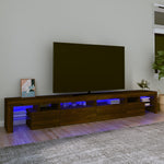 Tv-Meubel Met Led-Verlichting 200X36,5X40 Cm Eiken