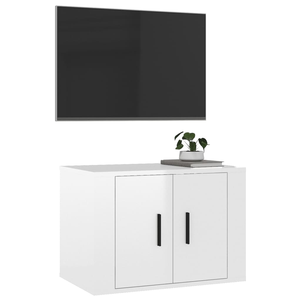 Tv-Wandmeubel 57X34,5X Hoogglans Wit