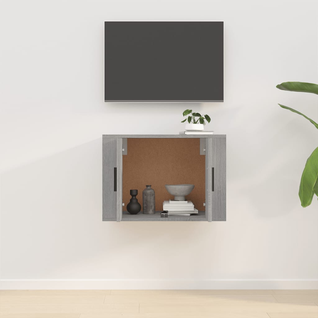Tv-Wandmeubel 57X34,5X Eikenkleurig Grijs Sonoma