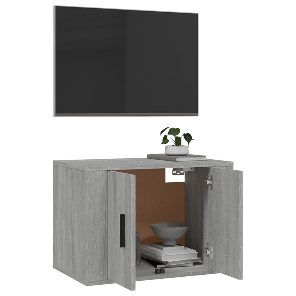 Tv-Wandmeubel 57X34,5X Eikenkleurig Grijs Sonoma