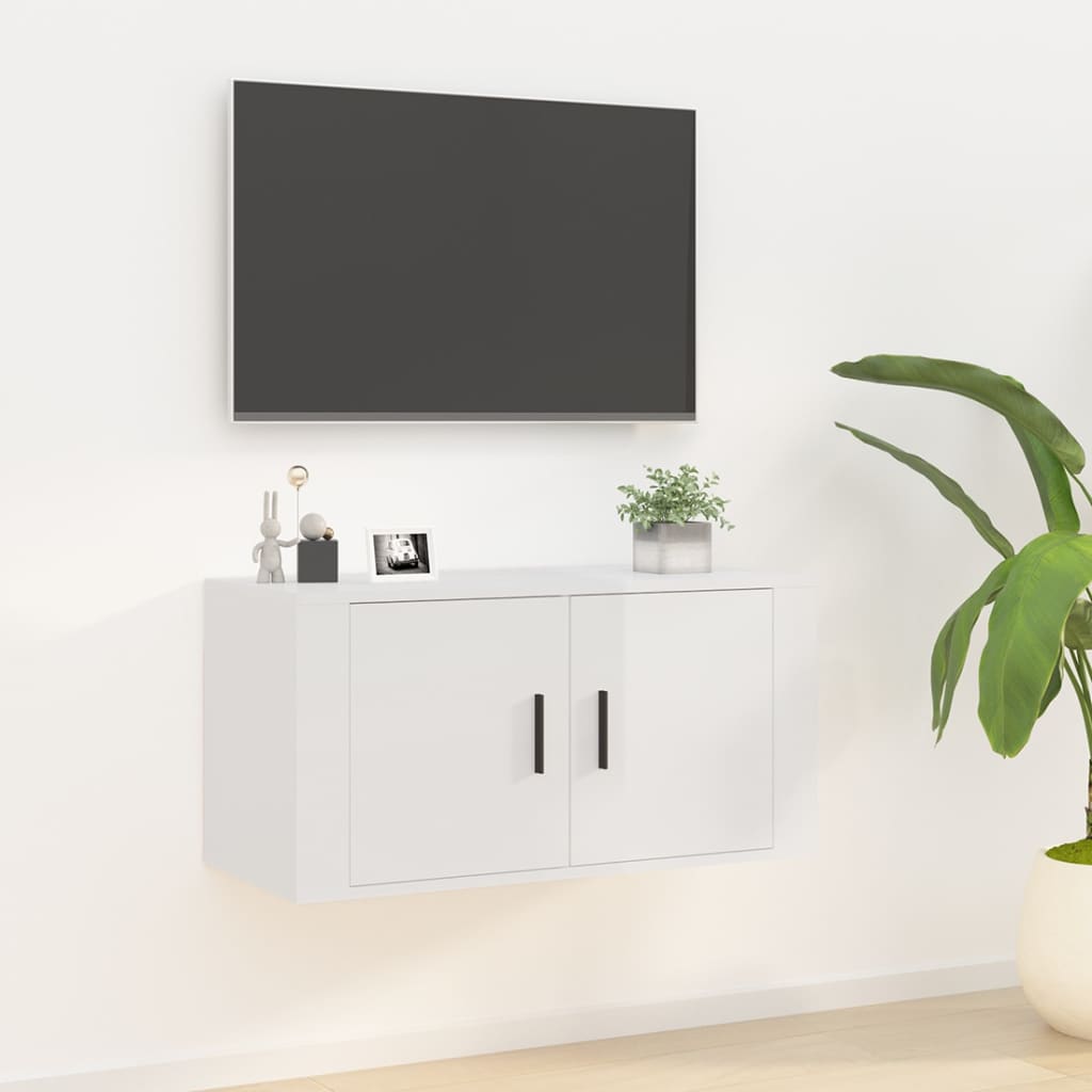 Tv-Wandmeubel 57X34,5X Hoogglans Wit