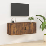 Tv-Wandmeubel 40X34,5X Kleurig Gerookt Eiken