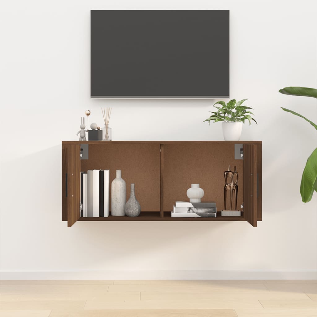 Tv-Wandmeubel 100X34,5X Bruin Eikenkleur Bruineiken