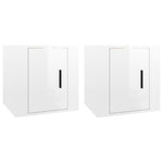Tv-Wandmeubels 40X34,5X Hoogglans Wit