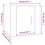 Tv-Wandmeubels 40X34,5X Hoogglans Wit