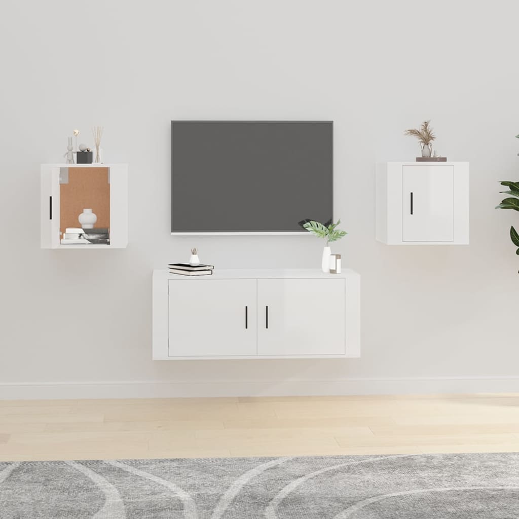 Tv-Wandmeubels 40X34,5X Hoogglans Wit