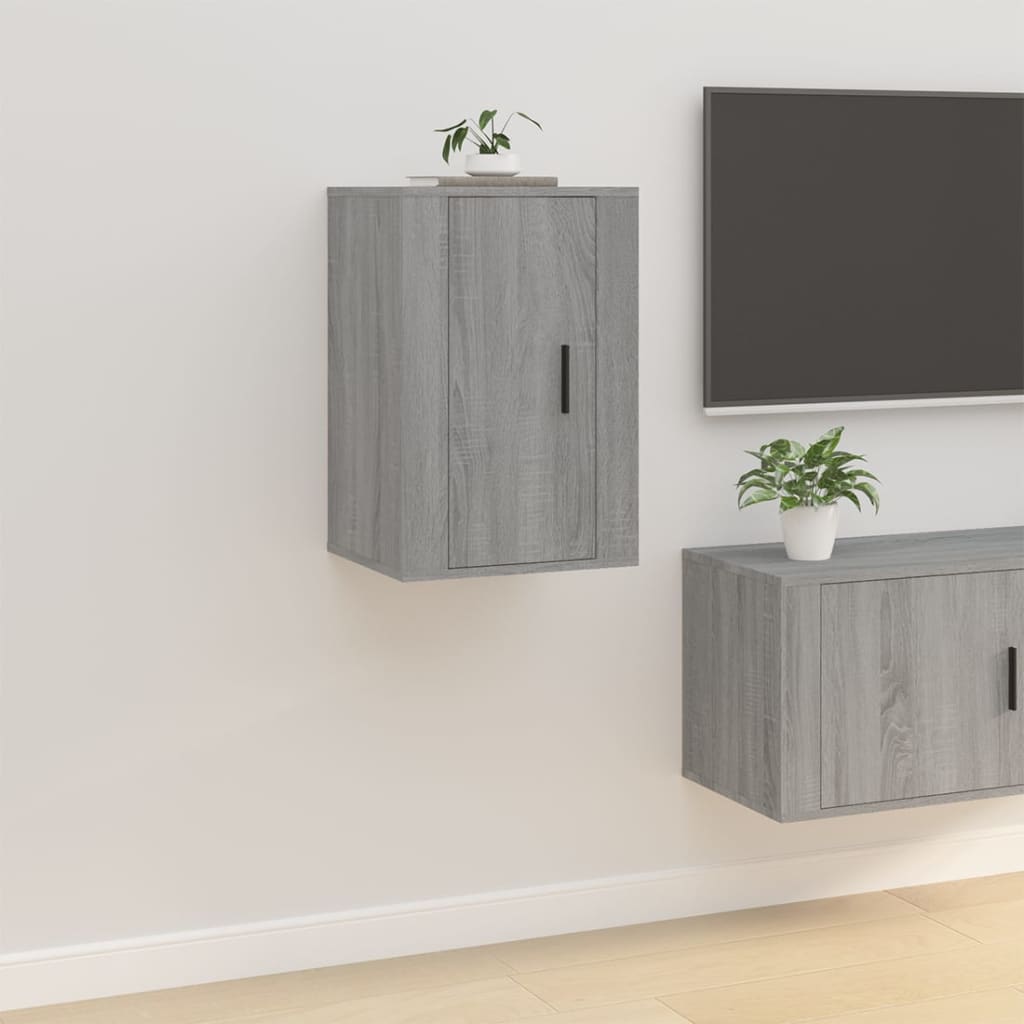 Tv-Wandmeubel 57X34,5X Eikenkleurig Grijs Sonoma
