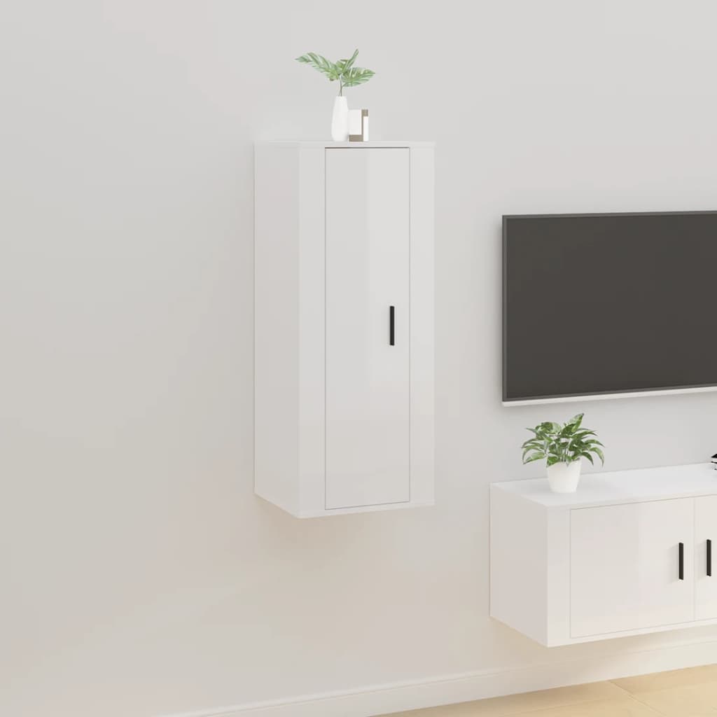 Tv-Wandmeubel 57X34,5X Hoogglans Wit