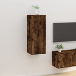Tv-Wandmeubel 40X34,5X Kleurig Gerookt Eiken