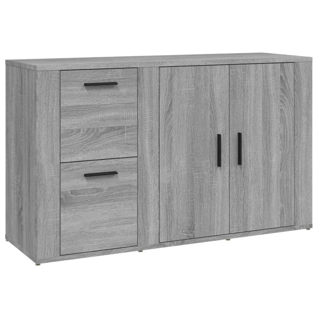 Dressoir 100X33X59,5 Cm Bewerkt Hout Eikenkleurig