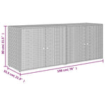 Tuinkast 198X55,5X80 Cm Poly Rattan
