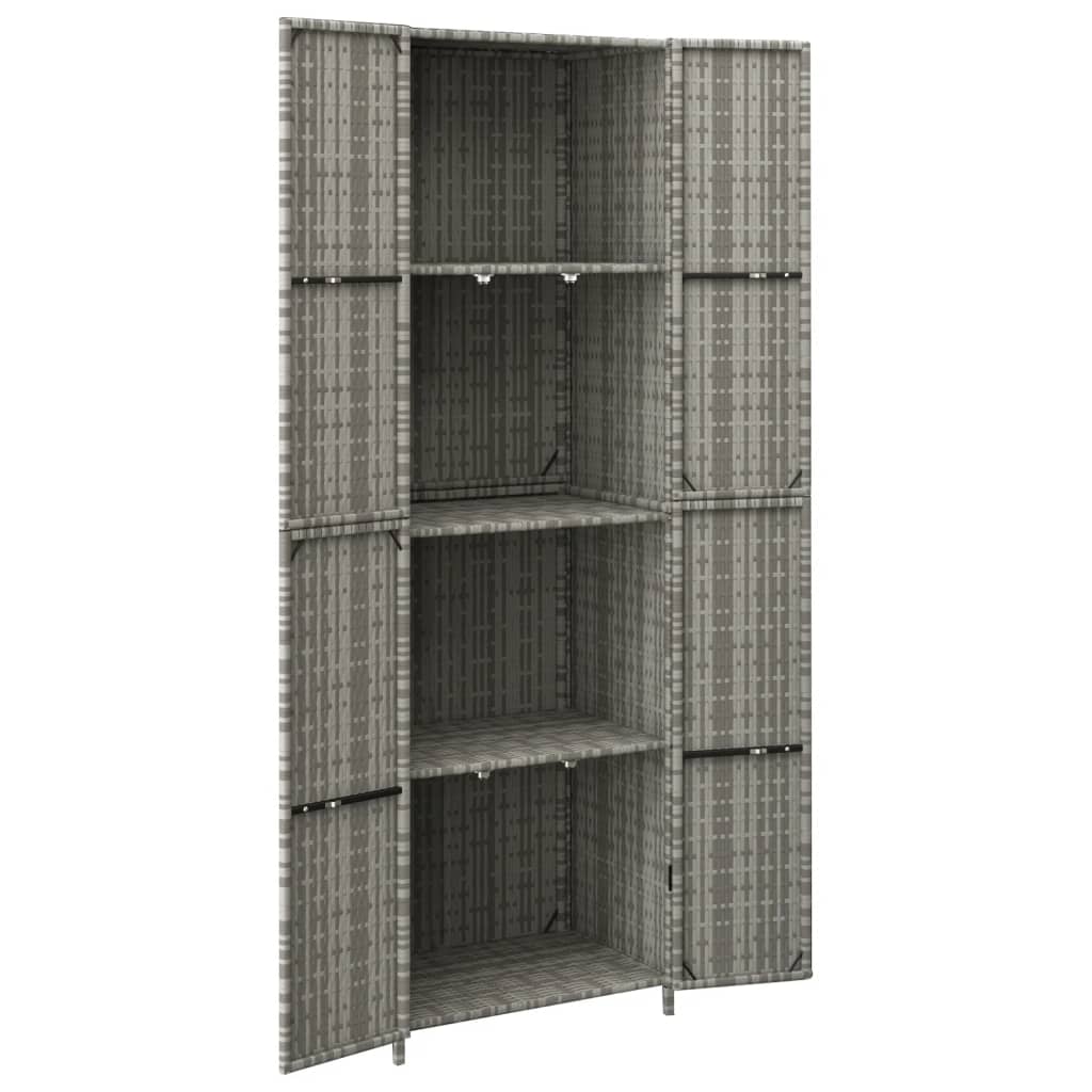 Tuinkast 59X40X180 Cm Poly Rattan