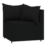 -Delige Loungeset Met Kussens Poly Rattan