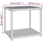 Bijzettafel 55X45X49 Cm Poly Rattan