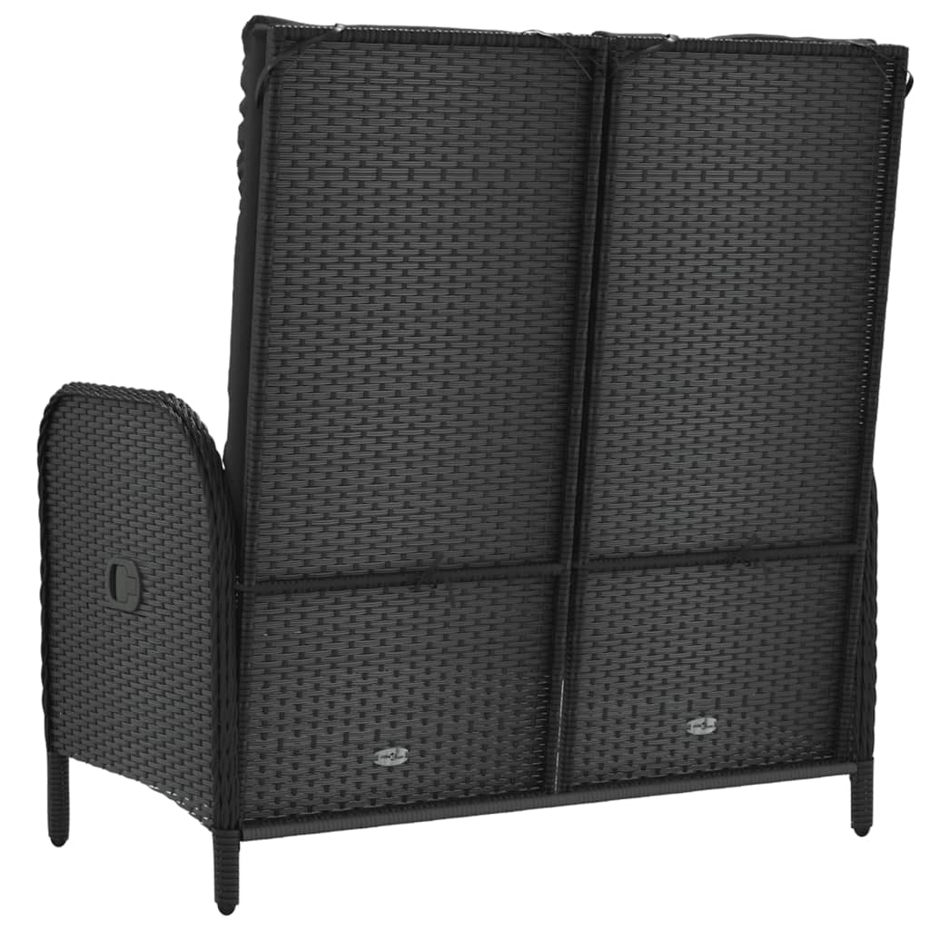 Tuinbank Verstelbaar Met Kussens 07 Cm Poly Rattan