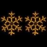 Kerstfiguur Sneeuwvlok Met Led's Warmwit