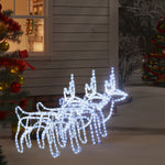 Kerstfiguur Rendier Koudwit 60X30X60 Cm