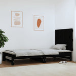 Wandhoofdbord 166X3X90 Cm Massief Grenenhout Zwart