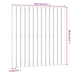 Wandhoofdbord 82,5X3X90 Cm Massief Grenenhout Wit