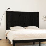 Wandhoofdbord 166X3X90 Cm Massief Grenenhout Zwart