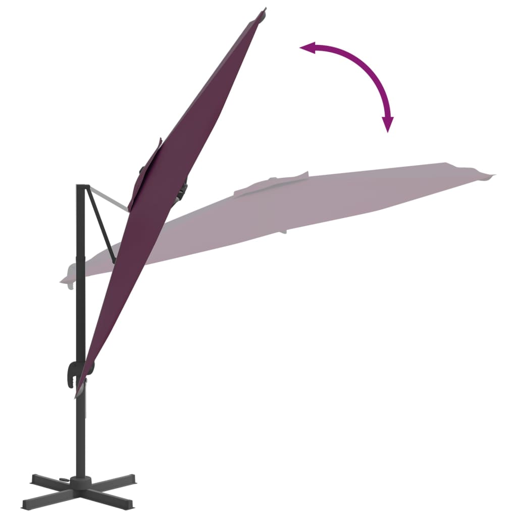 Zweefparasol Met Led-Verlichting 400X300 Cm